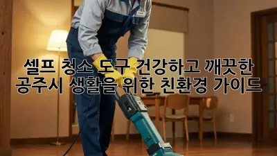 셀프 청소 도구: 건강하고 깨끗한 공주시 생활을 위한 친환경 가이드