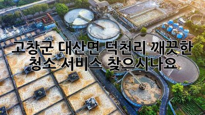 고창군 대산면 덕천리, 깨끗한 청소 서비스 찾으시나요? ✨
